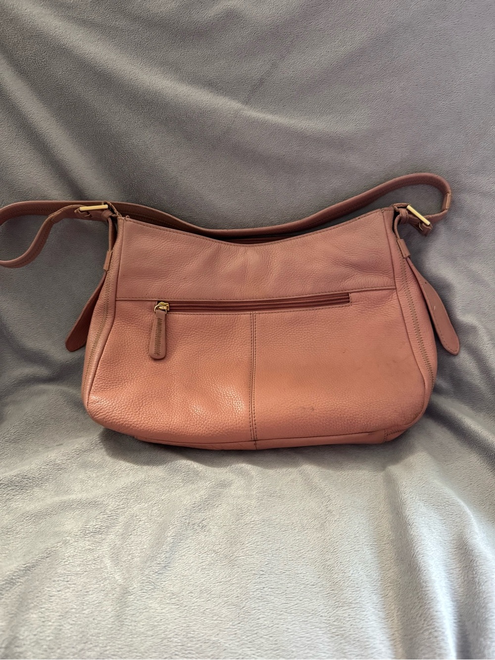 Stone Mountain Leather Shoulder Bag in Dusty Rose